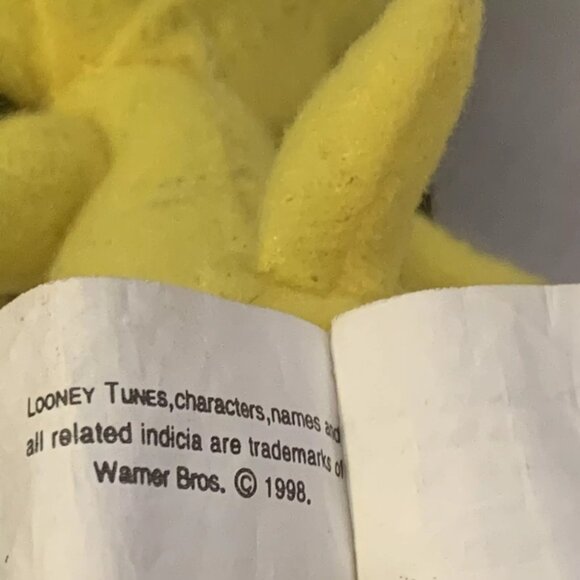 Baby Tweety Bird Looney Tunes Plush 1998 Rolller blade Helmet 10 Ace Yellow - Picture 9 of 12